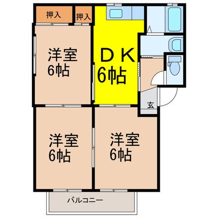 グリーンヒルズの物件間取画像